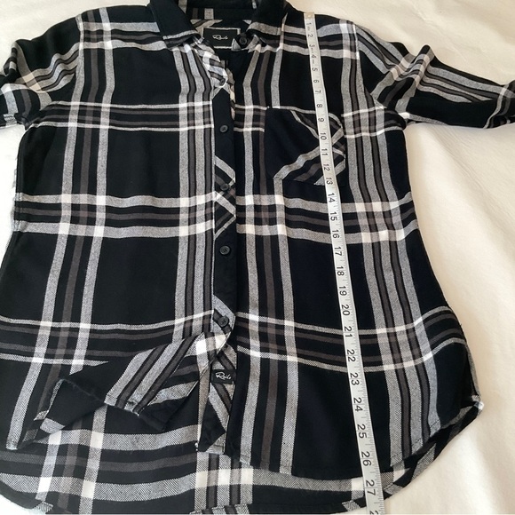 Rails Hunter Plaid Button-Front Shirt Black and White - Picture 12 of 15